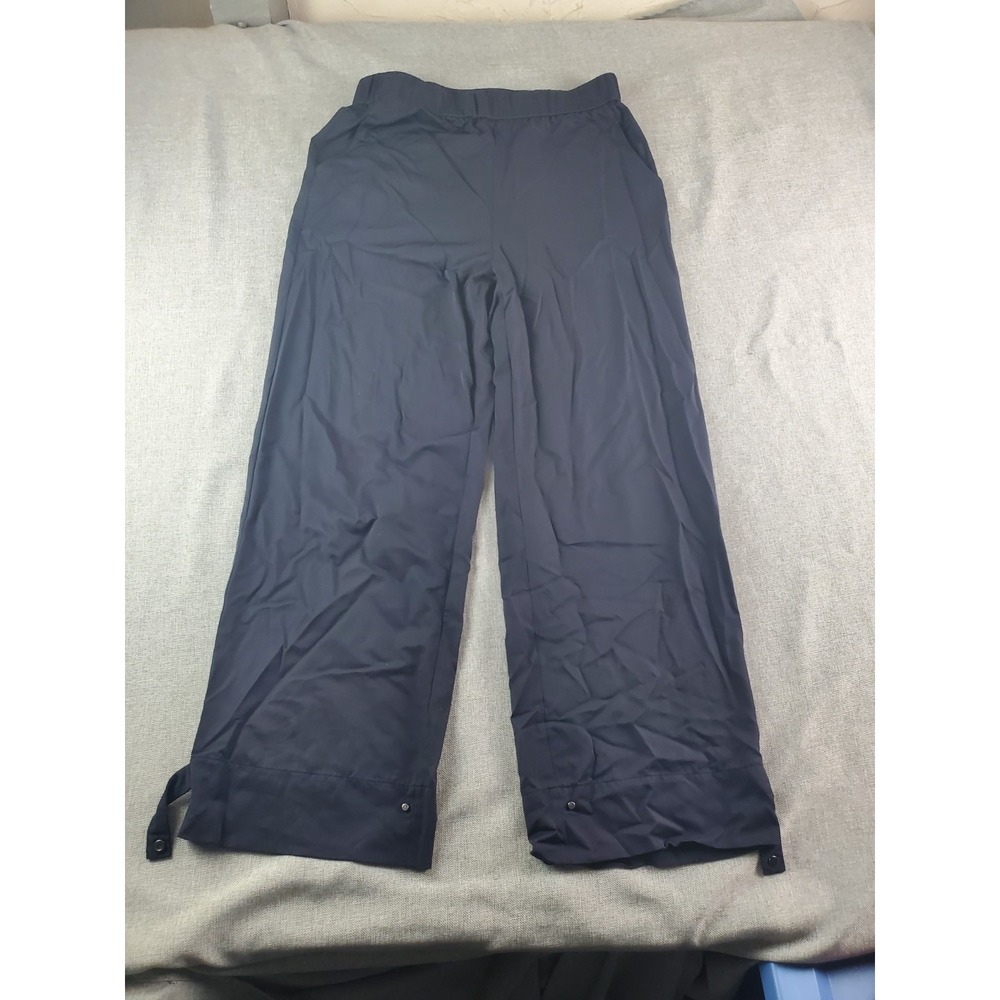 ADAY Cool Cat Pants Size Medium Black Cooling Adjustable Snap Hem High Rise